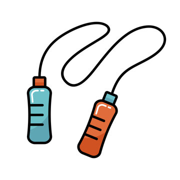 Jump rope vector icon. Fitness and gym symbol
