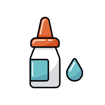 Eye drops vector icon. Nasal drops