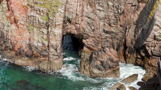 Coastal Cliffs of Tory Island, Toraigh, in County Donegal, Ireland