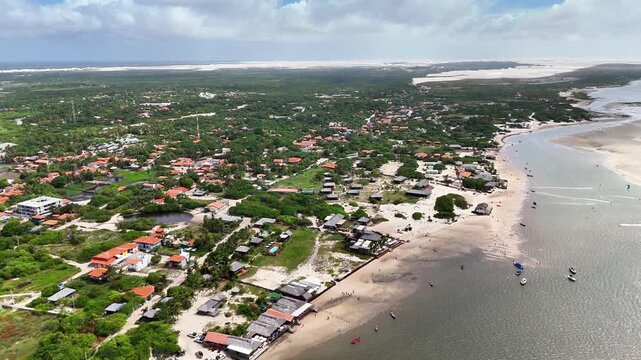 Atins Beach and Kitesurfing Lagoon on the Atlantic Coast of Brazil