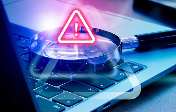 Malware attack virus alert , malicious software infection , cyber security awareness training to protect business information from threat attack