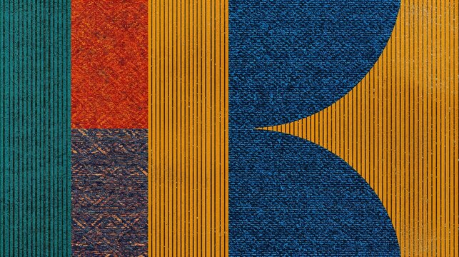 Bold Abstract Wallpaper featuring Grunge Geometric Stripe Block Cobalt Split Dayak Beadwork Organic for website background design