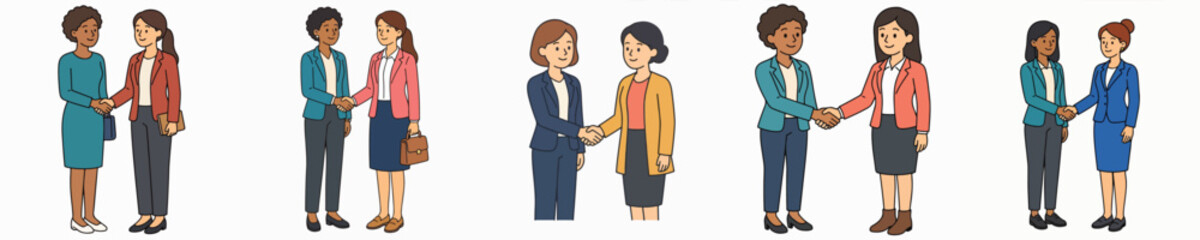 Obraz premium two businesswoman shaking hands