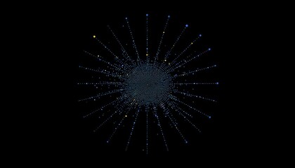 Fototapeta premium Abstract digital data sphere network of glowing particles with particles abstract technology connection information communication internet futuristic structure visualization geometric