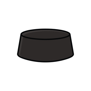 Traditional black songkok or peci headgear isolated on white