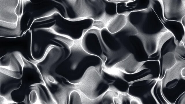 Elegant Black Plastic Background with Flowing Liquid Texture and Metallic Gloss Effect