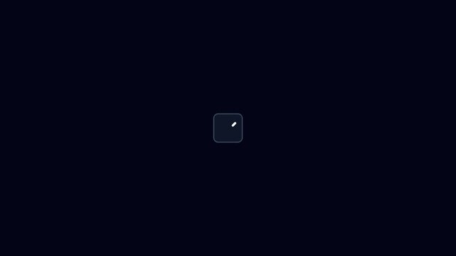 Minimalist loading spinner animation on dark 4k background, for ui ux, progress buffering