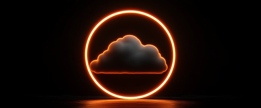 Neon Cloud Icon