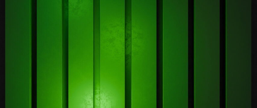 Seamless Repeating Pattern of Green Corrugated Metal Strips Industrial Abstract Background for Modern Design and Technology Concepts