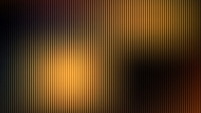 A captivating abstract background featuring a dynamic composition of vertical lines, creating a ribbed or corrugated texture with a stunning gradient of warm golden yellow, bright orange, and deep bro