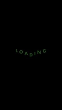 Minimalist Green Text Loading Transparent Loop Animation