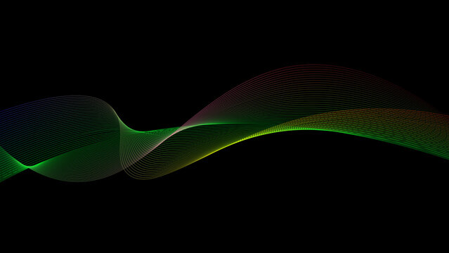green wave line partan deign in dark background anime wallpaper 4k images 16 to 9 retio