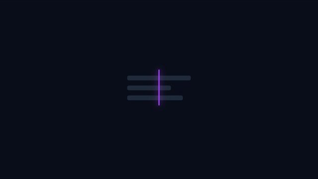 Minimalist text cursor blinking on dark animation 4k background, for ui and, coding projects interface