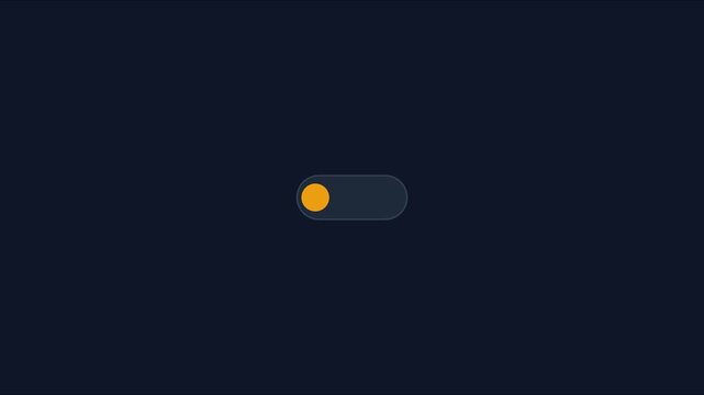 Minimalist toggle switch animation turning on and off for ui ux 4k button