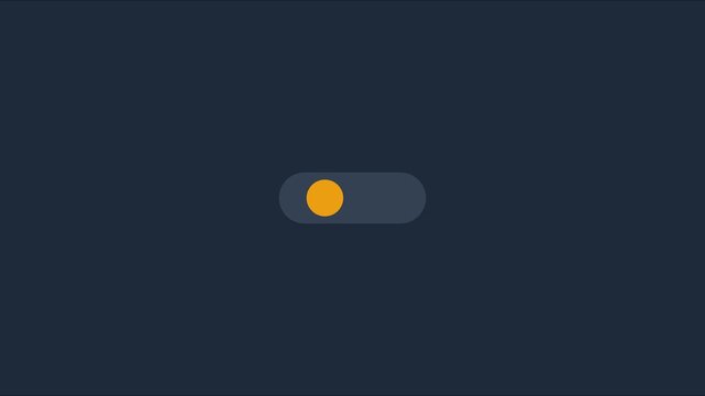 Minimalist ui toggle switch animation, interactive on off button motion 4k