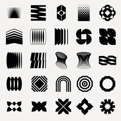 Obraz premium Abstract geometric pattern collection vector