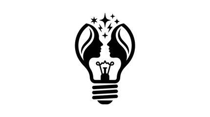 Black light bulb with sparks. © doni