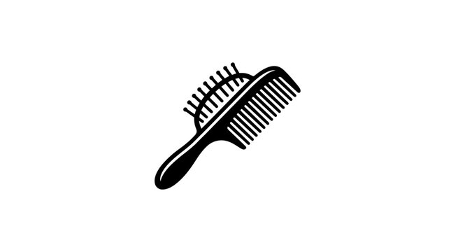 Black plastic wide tooth comb.
