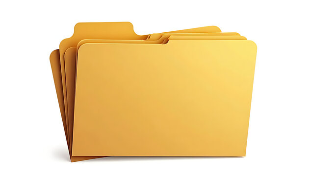 Row of yellow file folders showing tabs ready for organizing important documents and paperwork in office or school settings.