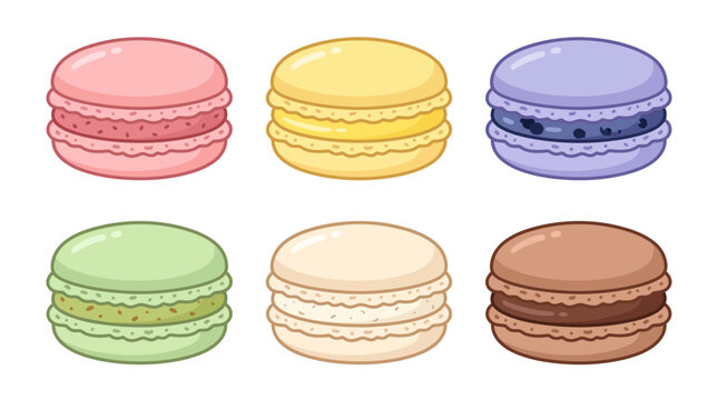 A delightful assortment of vibrant and delicious French macarons in various flavors and colors