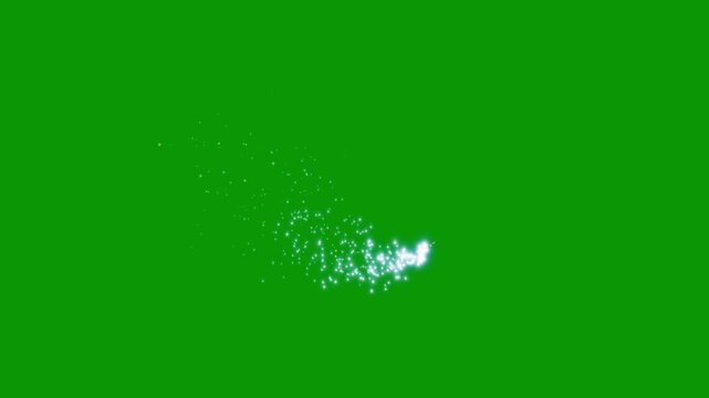 Shining glitter star sparkle animation with glowing dust trails and twinkling fairy sparkles, cartoon doodle sparkles, star sparkle vector doodles, retro shine movement on green screen background. 4k