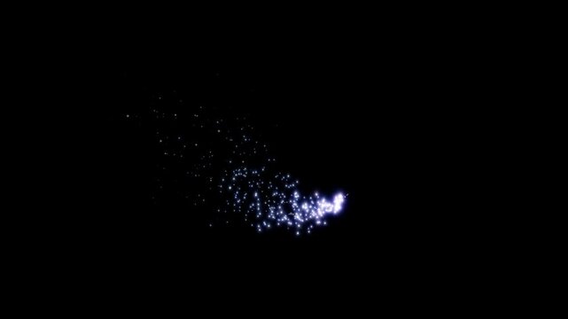 Shining glitter star sparkle animation with glowing dust trails and twinkling fairy sparkles, star sparkle vector doodles, cartoon doodle sparkles, retro shine movement on black screen background. 4k