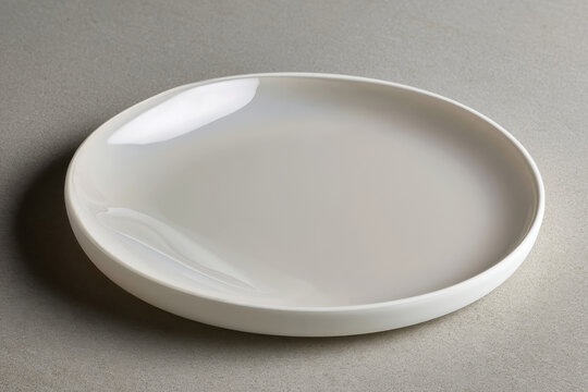 This simple yet elegant round plate features a smooth, glossy finish that enhances its aesthetic appeal, making it a perfect addition to contemporary dining experiences.