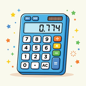 vector illustration of a calculator