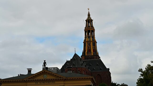 Akerk clock tower in Groningen, Netherlands