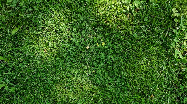 Green grass and dense natural vegetation texture