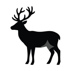 Fototapeta premium a vector silhouette of a deer
