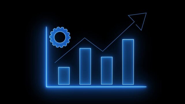 Download free with trialBusiness efficiency concept on black background. how much a company or organization can produce as it relates to time, cost and quality.