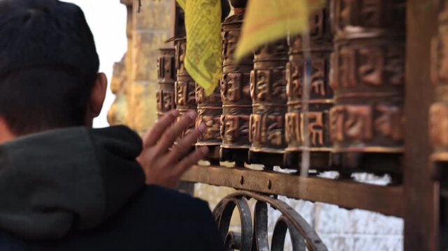 one of the most visited temple in kathmandu in nepal. swayambhunath temple	