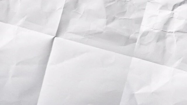 Abstract Close Up of White Crumpled Paper Texture.