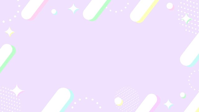cute and pop background frame in colorful pastel colors
