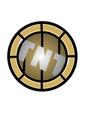illustration of a circular explosive with the text TNT, 3D illustration png 