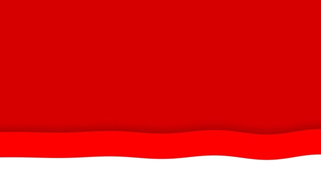 Red and White Indonesian Flag Waving Loop for Independence Day Celebration Background.