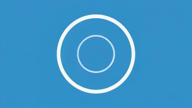 Expanding concentric circles animate on blue background with clean digital motion for technology concepts