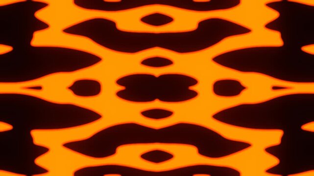 Orange Abstract Movement of Various Bizarre Forms Background VJ Loop in 4K