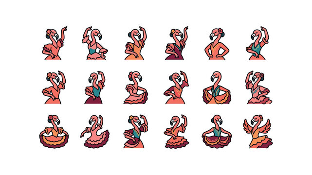Hindu deities in various yoga poses.