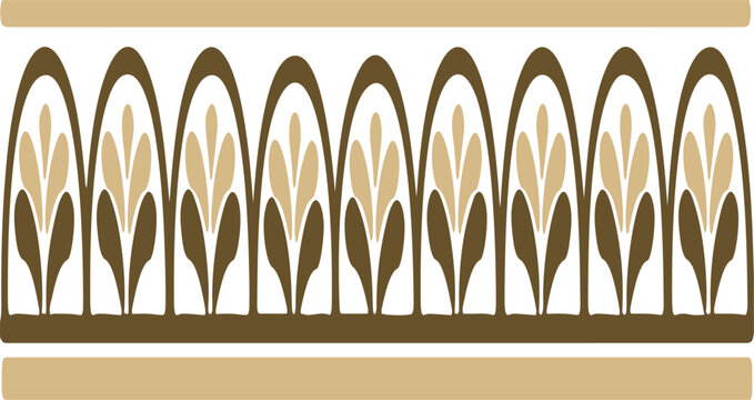 Art Deco Floral Border | Vintage Decorative Border Pattern