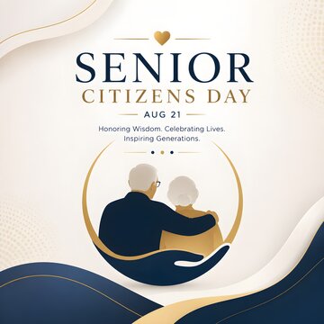 Senior citizens day celebration illustration