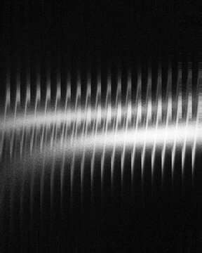 Monochrome grainy gradient background black white dark noisy pattern vertical lines with geometric stripes grunge abstract retro banner poster backdrop design