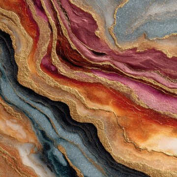 Abstract Artwork with Geode Pattern