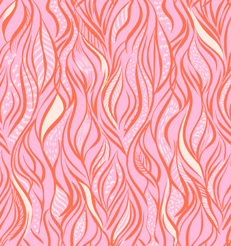 Seamless zebra  pattern. print design, girl's patterns, Light pink on Orange animal print background, Great for women fabric, Background and cute decor. summer print design.