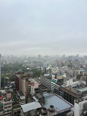 Fototapeta premium Morning Mist Over Taipei City, Taiwan
