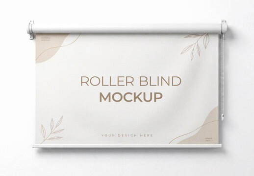 Window Roller Blind PSD Mockup Template