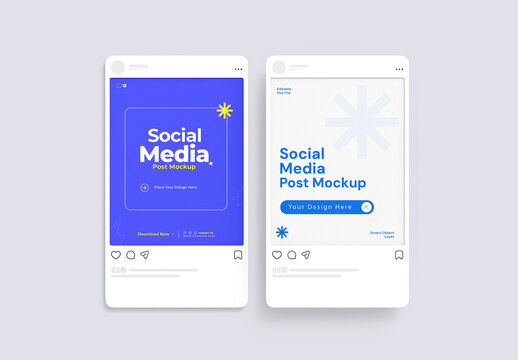 Social Media Post Mockup Set