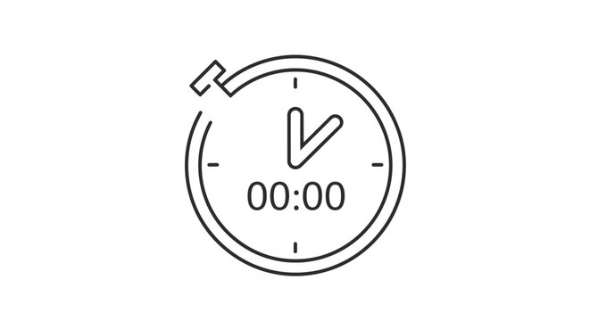 Stopwatch icon with zero time display