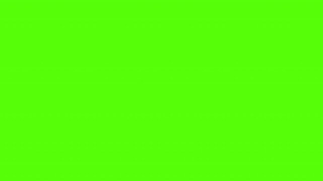 Warning icon animation. Warning sign animation on green screen background. Warning pop up animation.